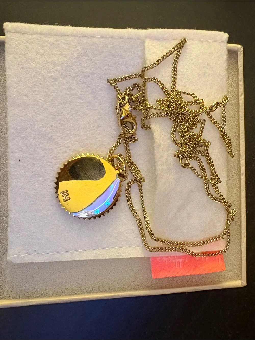 India Hicks Gold Circular Pendant Necklace - Women Jewelry engraved on back